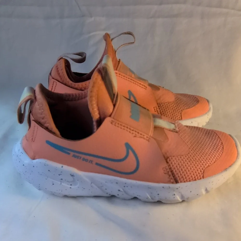 Nike Orange White Mesh Slip On Athletic Sneakers Unisex Kids 10.5C DM4209-600